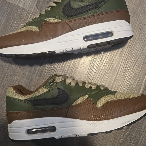 Nike Air Max 1 ESS PRM “Neutral Olive/Cargo Khaki” US Men Size 9.5 RETAIL $250 - Picture 2 of 10